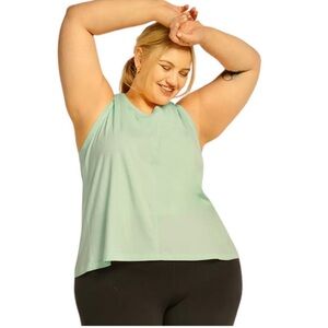 FLX Travel Leisure Harmony Green Plus Size Workout Sleeveless Shirt Size 3X New